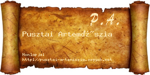 Pusztai Artemíszia névjegykártya